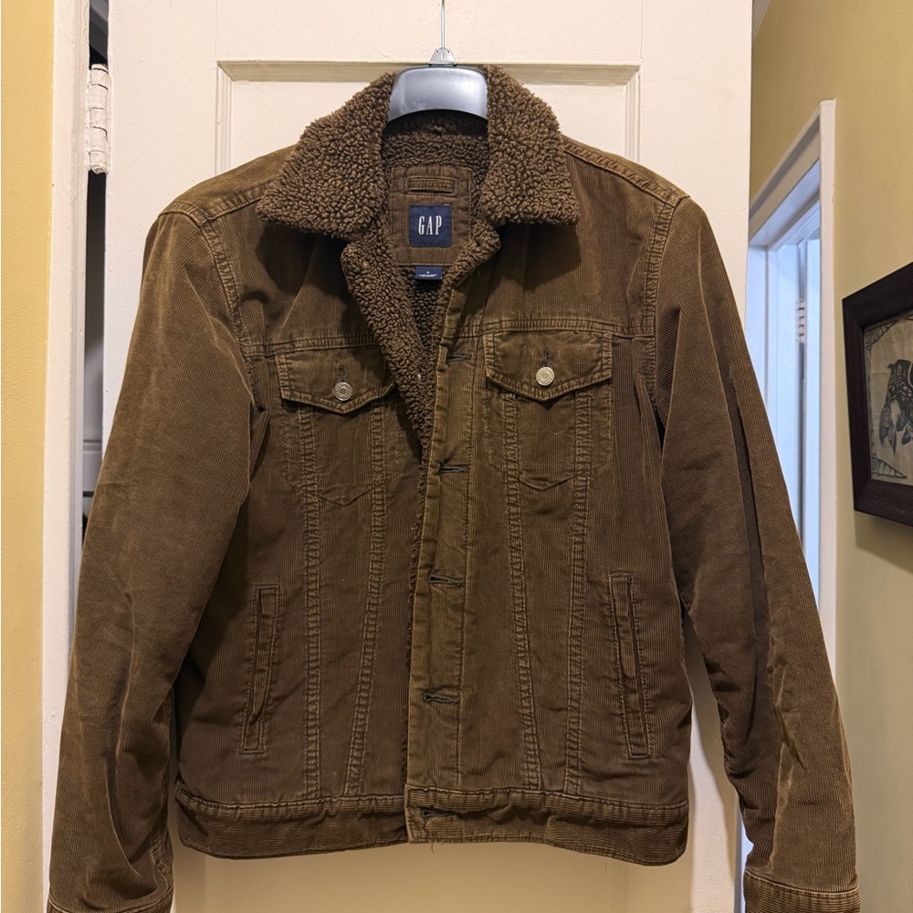 GAP Men's Tan Sherpa-Lined Jacket